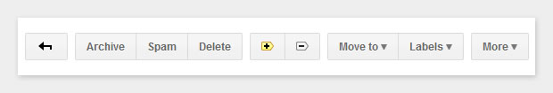 The message toolbar in Gmail