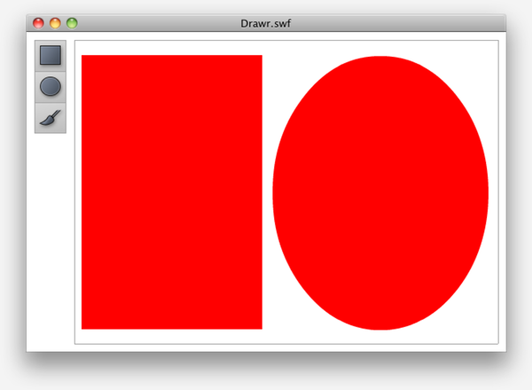 Drawing Rectangles and Ovals in the same program Flash AS3 OOP tutorial